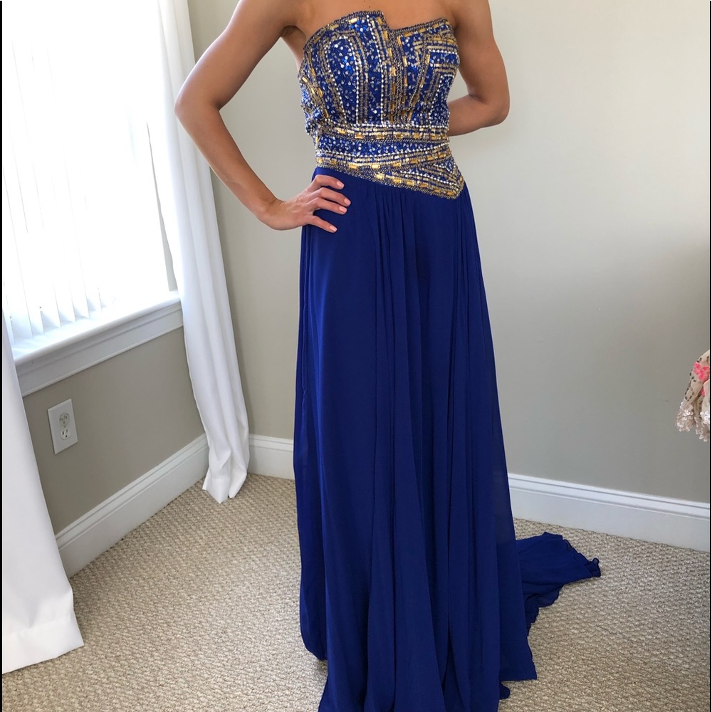 Royal blue Terani dress